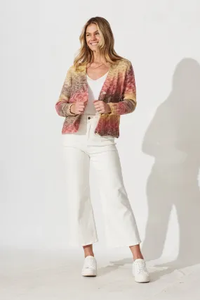 Bluestar Knit Cardigan In Rust Wool Blend