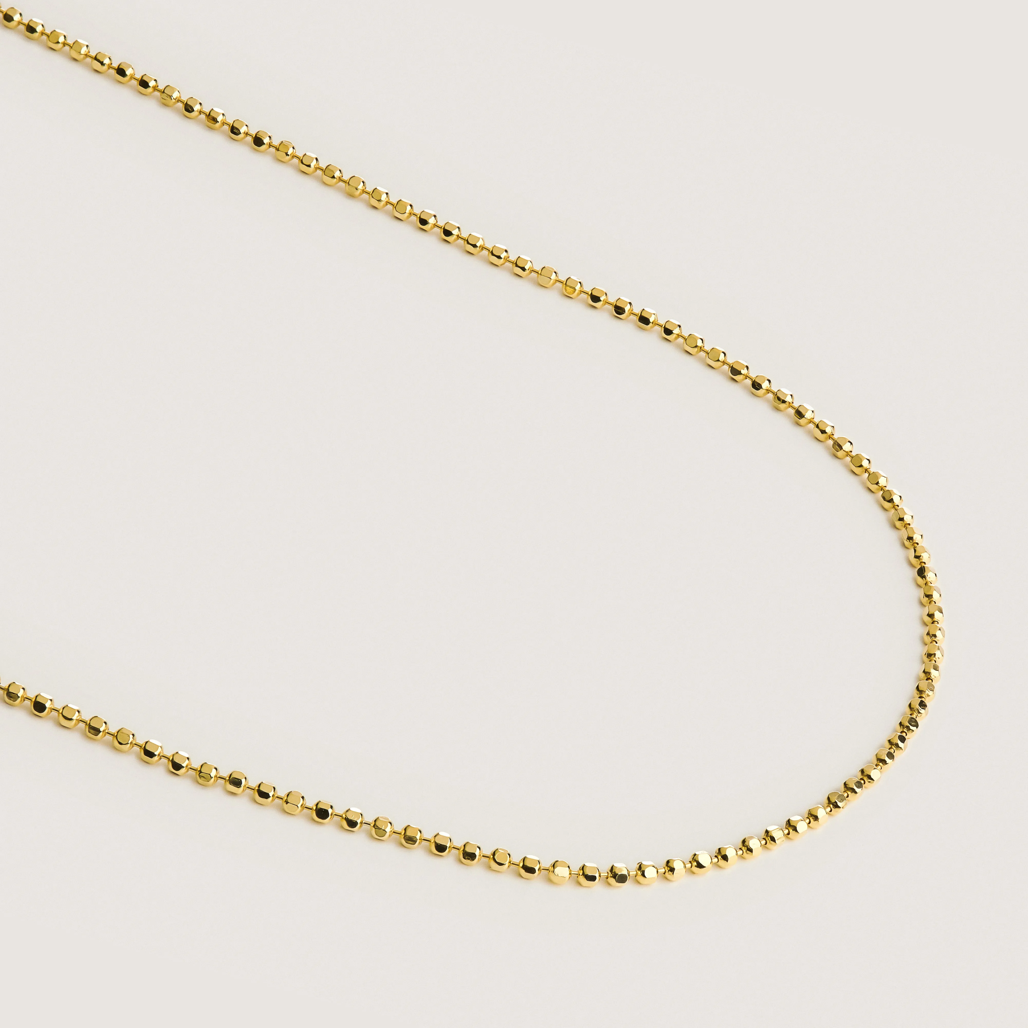 Bold Ball Chain Necklace Gold