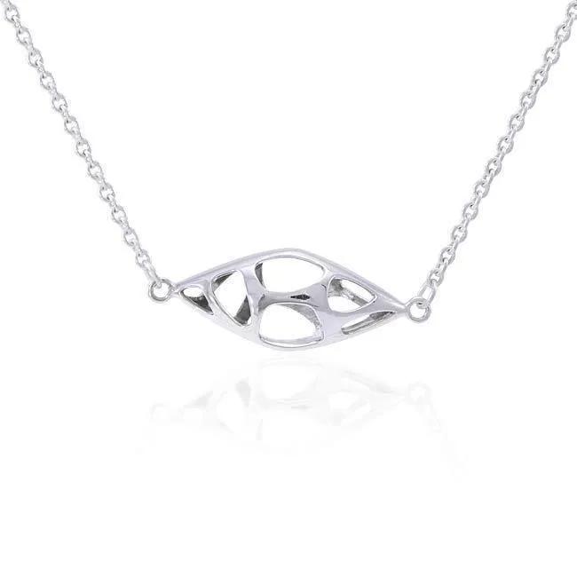 Bold Filigree Silver Necklace TNC424P