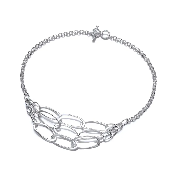 Bold Loops triple chain necklace