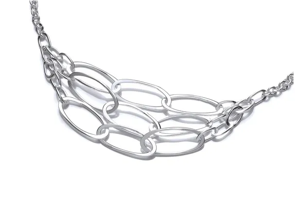 Bold Loops triple chain necklace