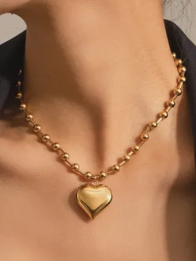 Bold Love 18K Gold Heart Necklace
