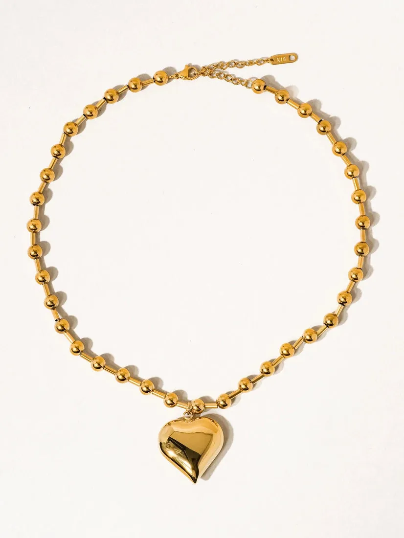 Bold Love 18K Gold Heart Necklace