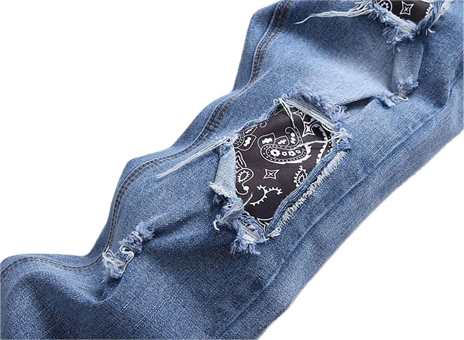 Boy's Jeans Pants Kids Ripped Skinny Jeans Casual Slim Fit Denim Jeans Trousers