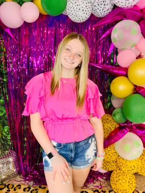 Bubblegum Flirty Flow Top