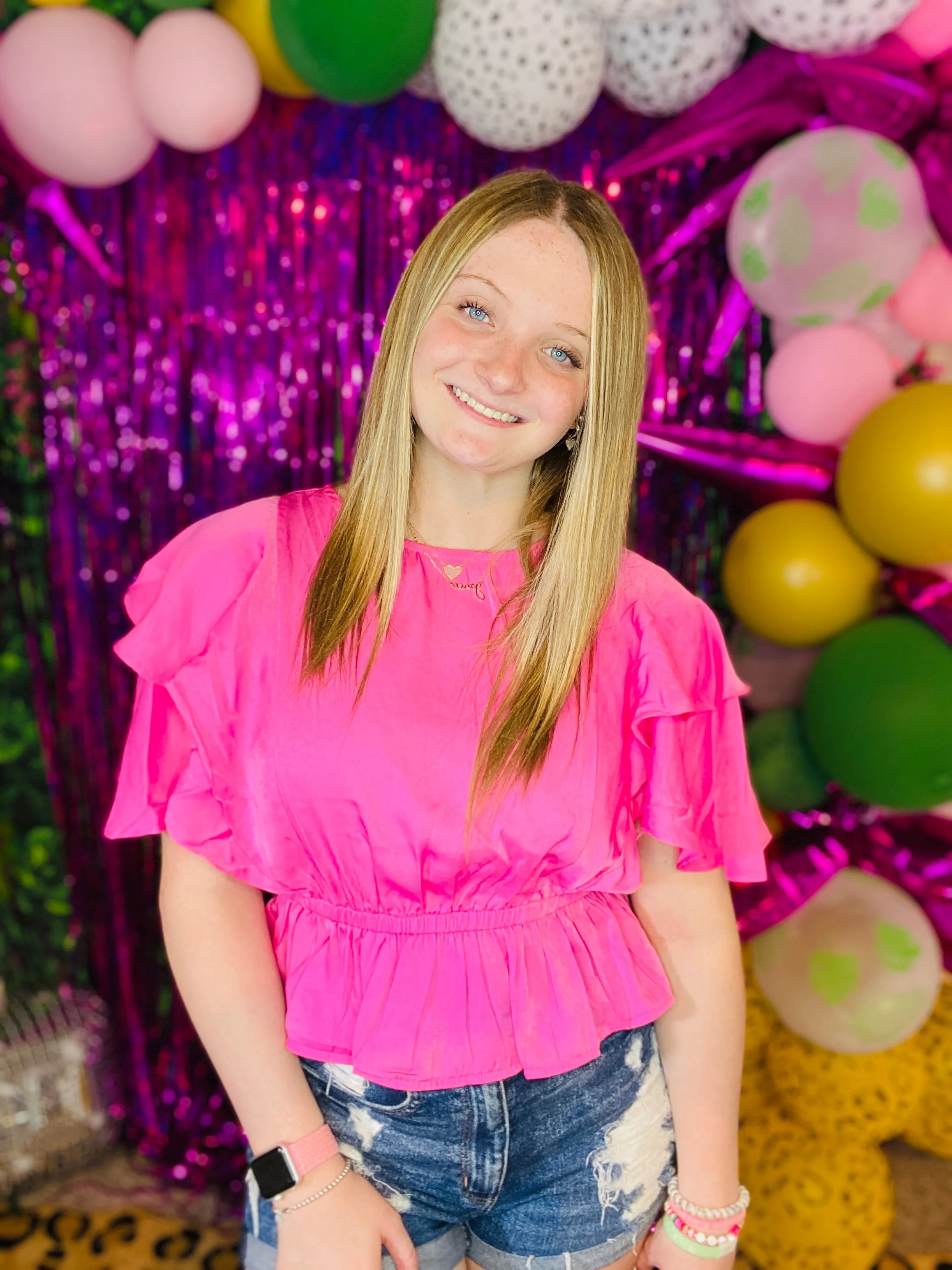 Bubblegum Flirty Flow Top