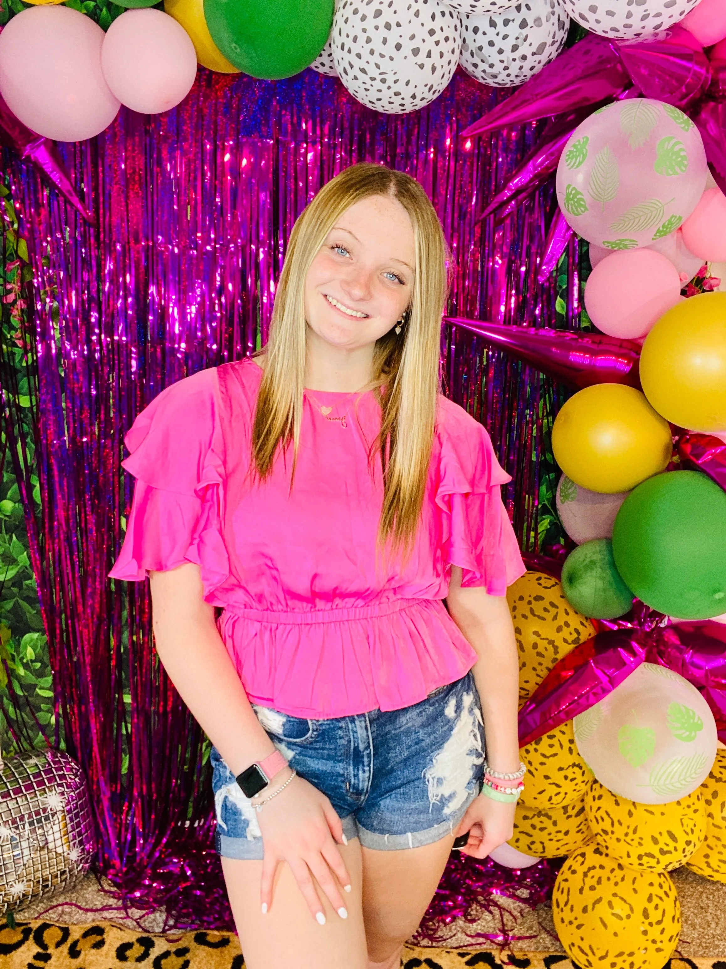 Bubblegum Flirty Flow Top