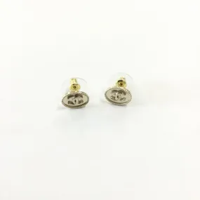 Chanel Mini Oval Button Post Earrings
