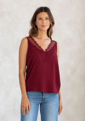 Chic Lace Detail Sleeveless Tank Top