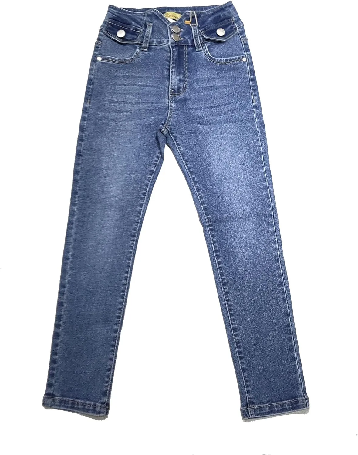 Children Jeans Long Pants Elastic Waist Denim Trousers Outwear Casual Jeans