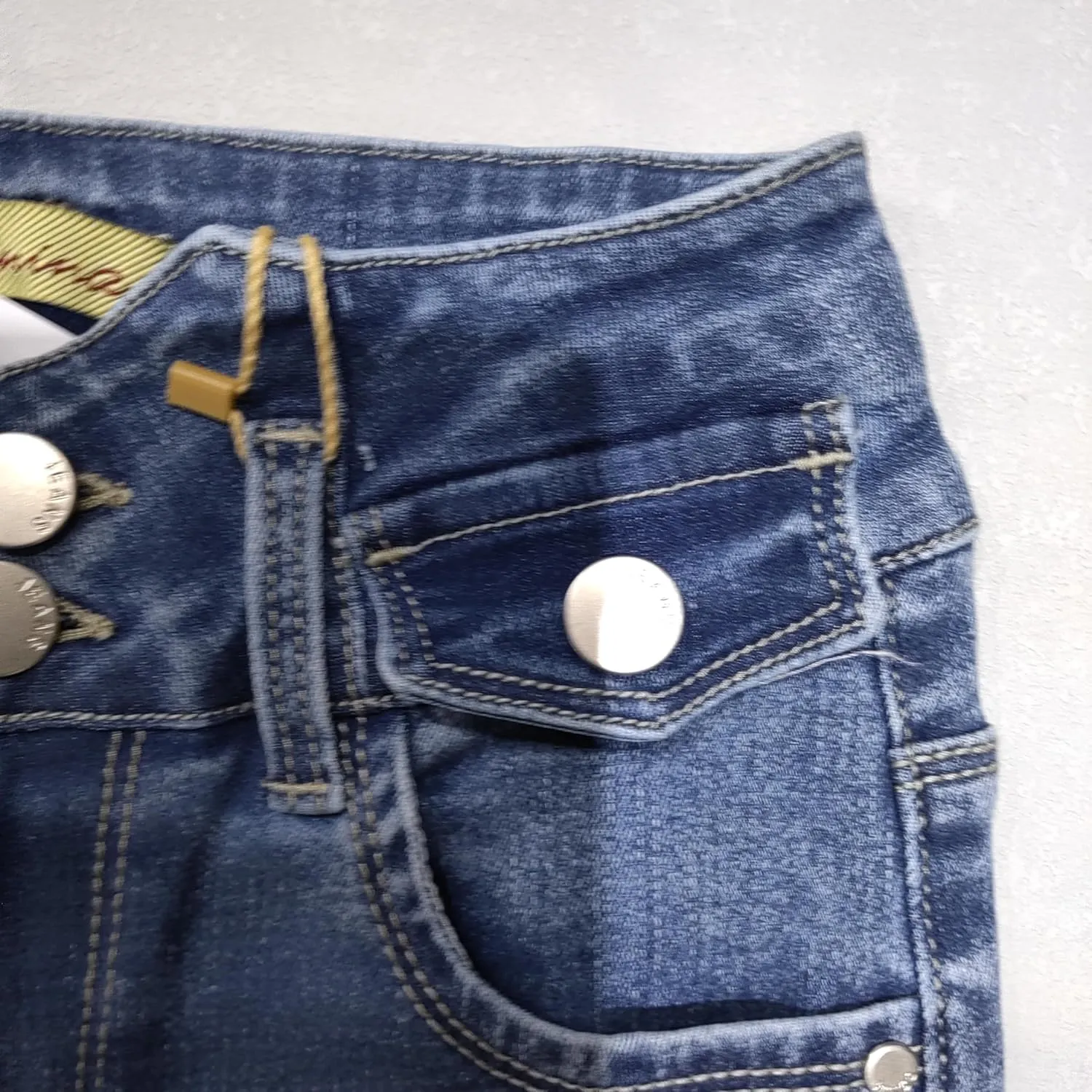 Children Jeans Long Pants Elastic Waist Denim Trousers Outwear Casual Jeans