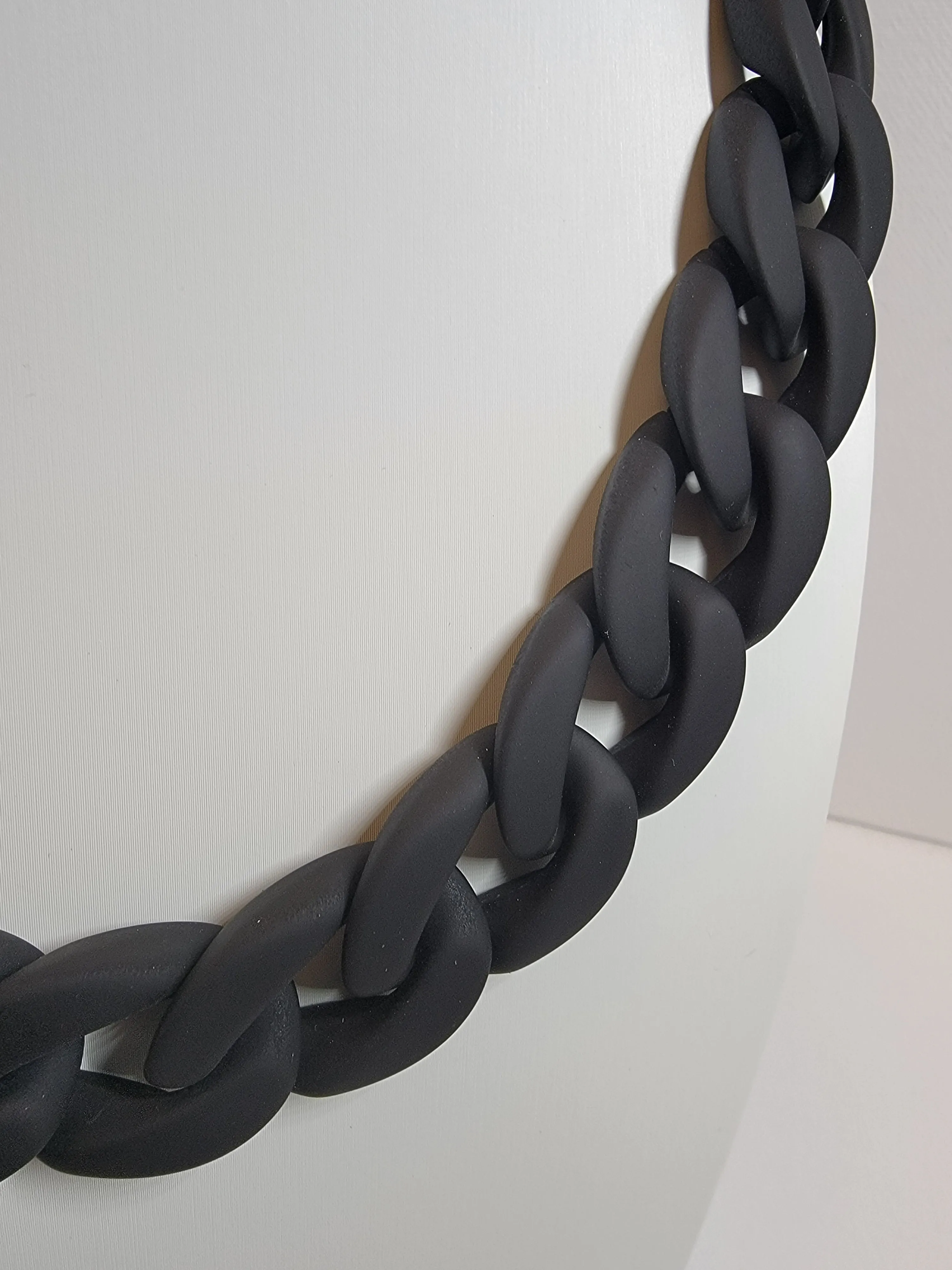 Coated Matte Black Thick Chain