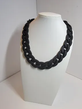 Coated Matte Black Thick Chain