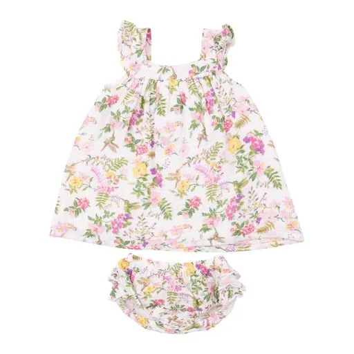 Cute Hummingbirds Sundress and Diaper Cover