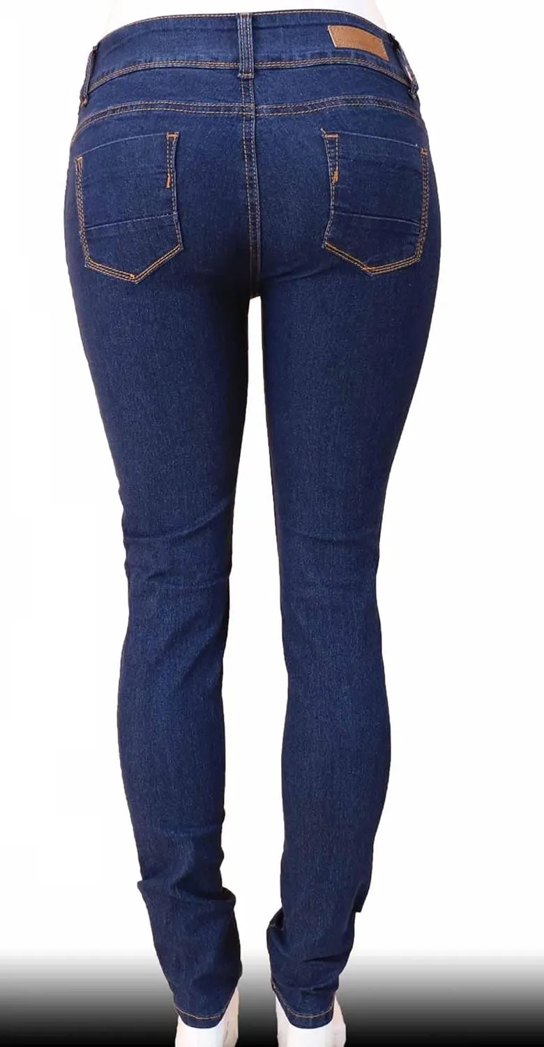 Diamante Women's Skinny Jeans Casual Stretch HIGH Waist Denim Jeans Pants