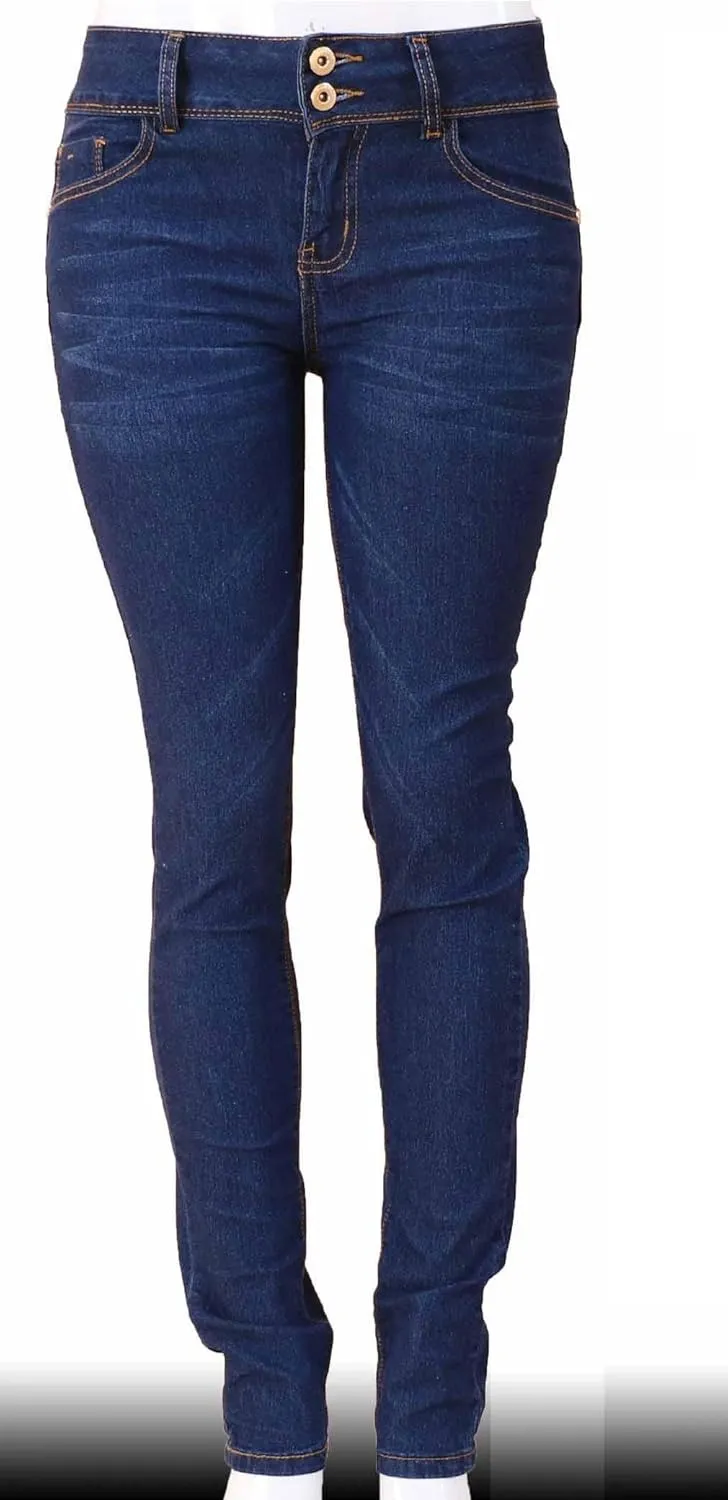 Diamante Women's Skinny Jeans Casual Stretch HIGH Waist Denim Jeans Pants