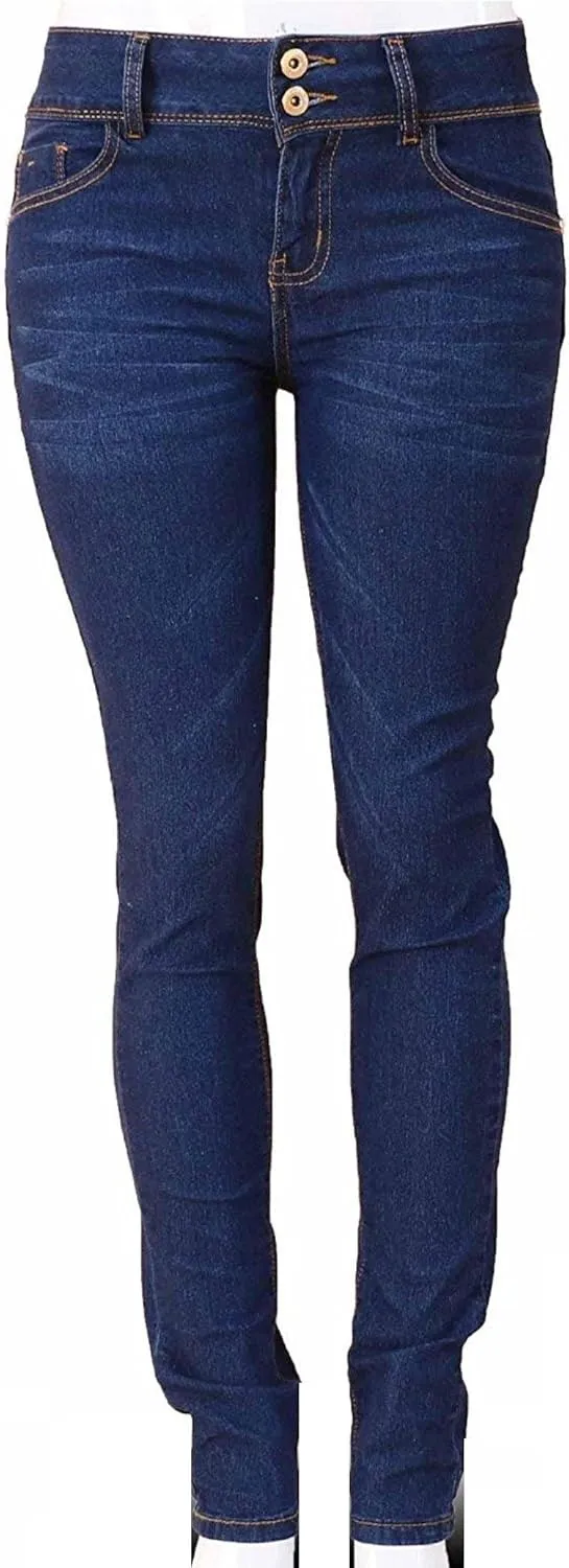 Diamante Women's Skinny Jeans Casual Stretch HIGH Waist Denim Jeans Pants