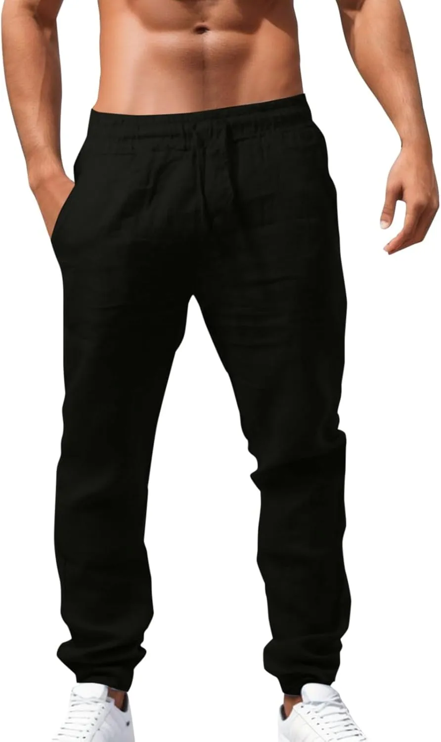 Elastic Solid Men's Color Pants Loose Breathable Pants Casual Pants Plus Size Business Casual Clothes for Women