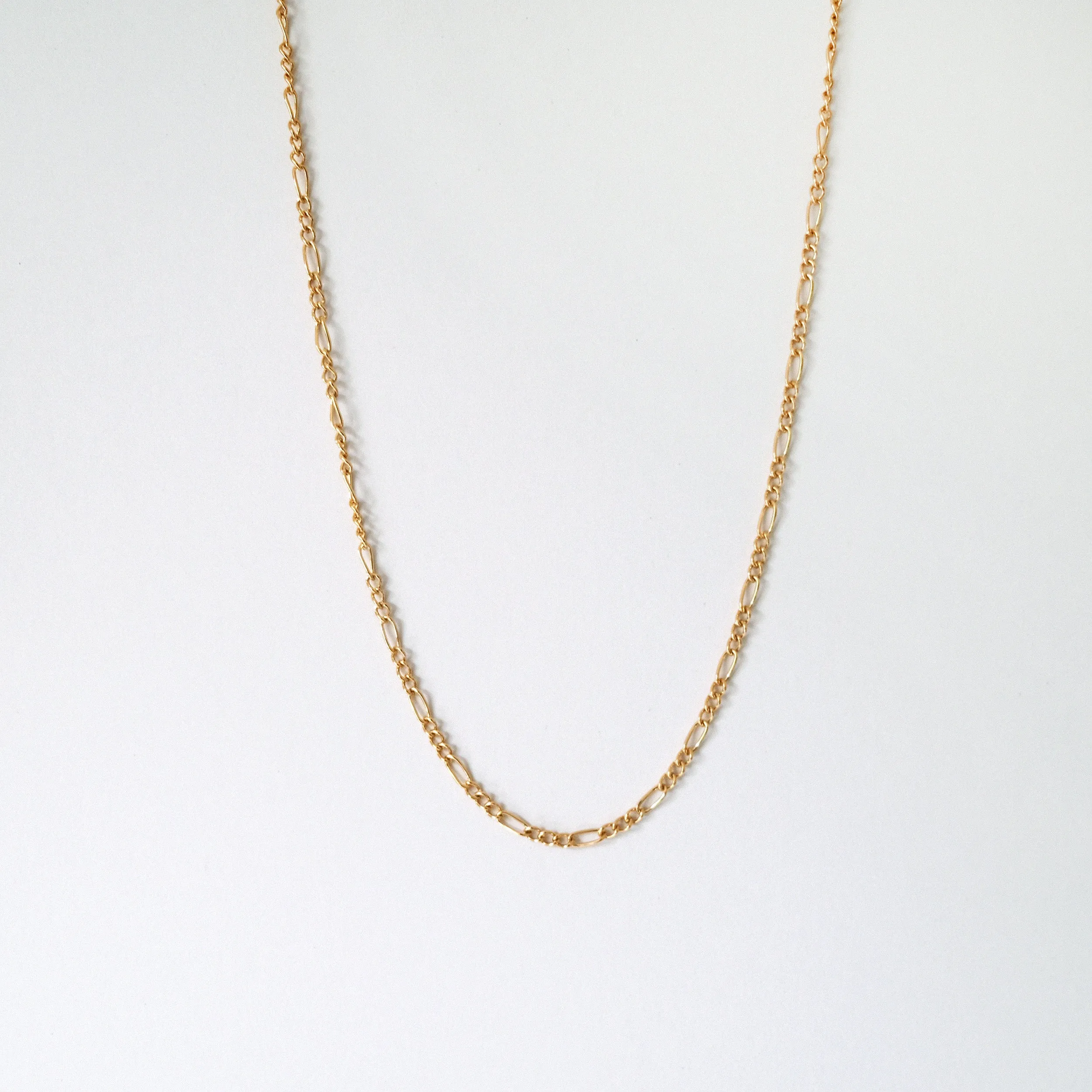 Gold Filled B Figaro Chain Necklace