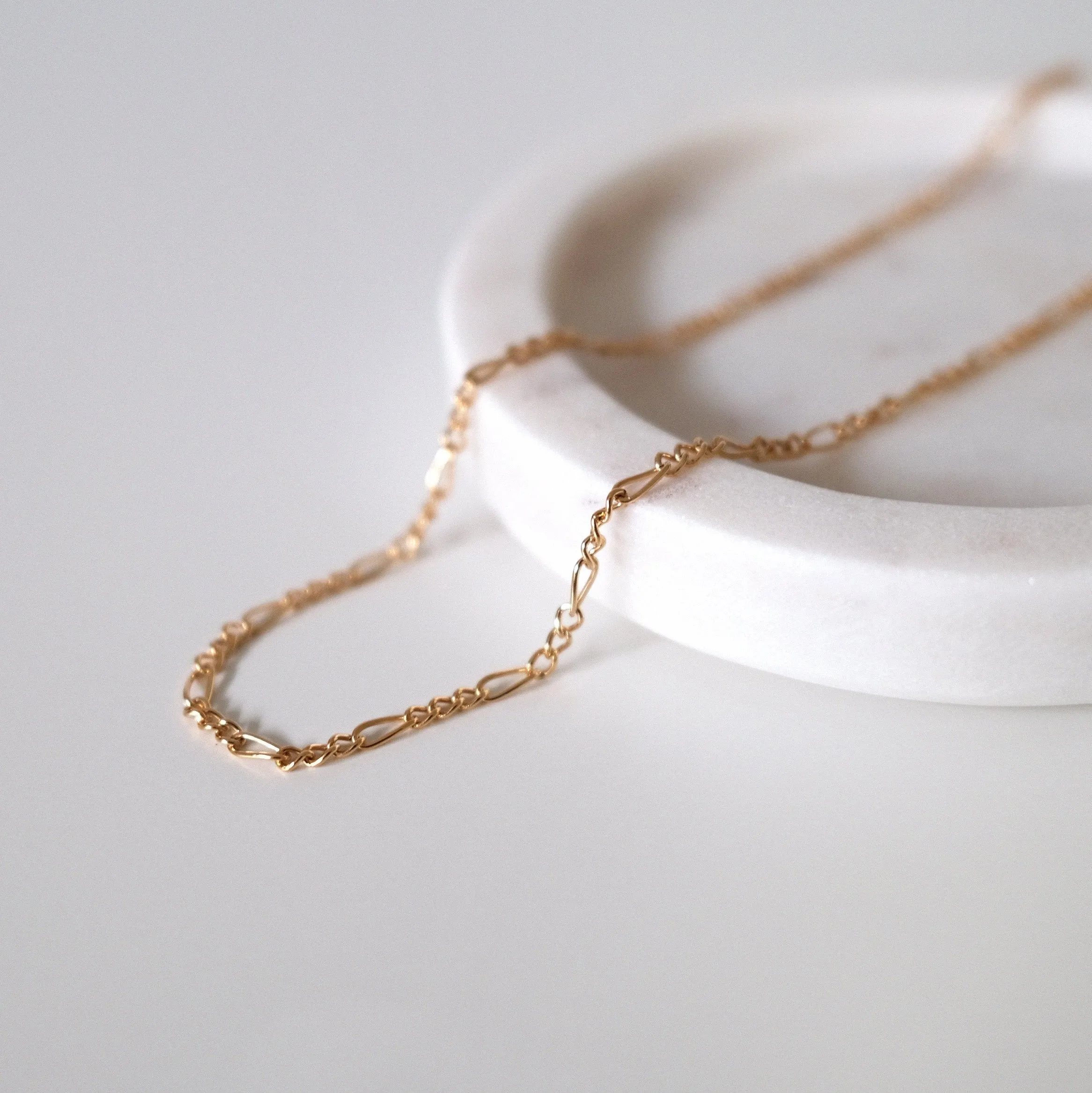 Gold Filled B Figaro Chain Necklace