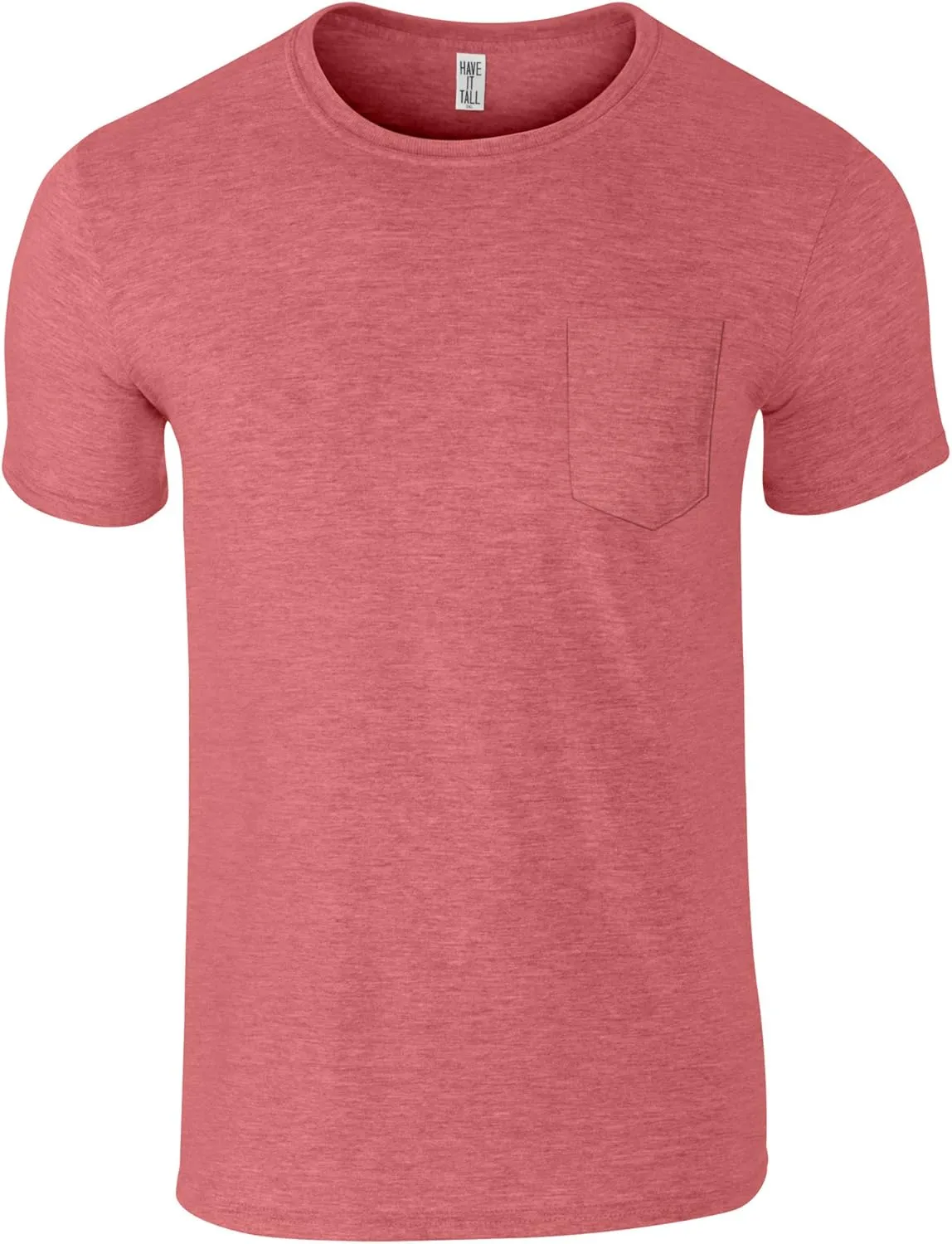 Have It Tall Men's Tall Pocket T Shirt Soft Blend Fabric