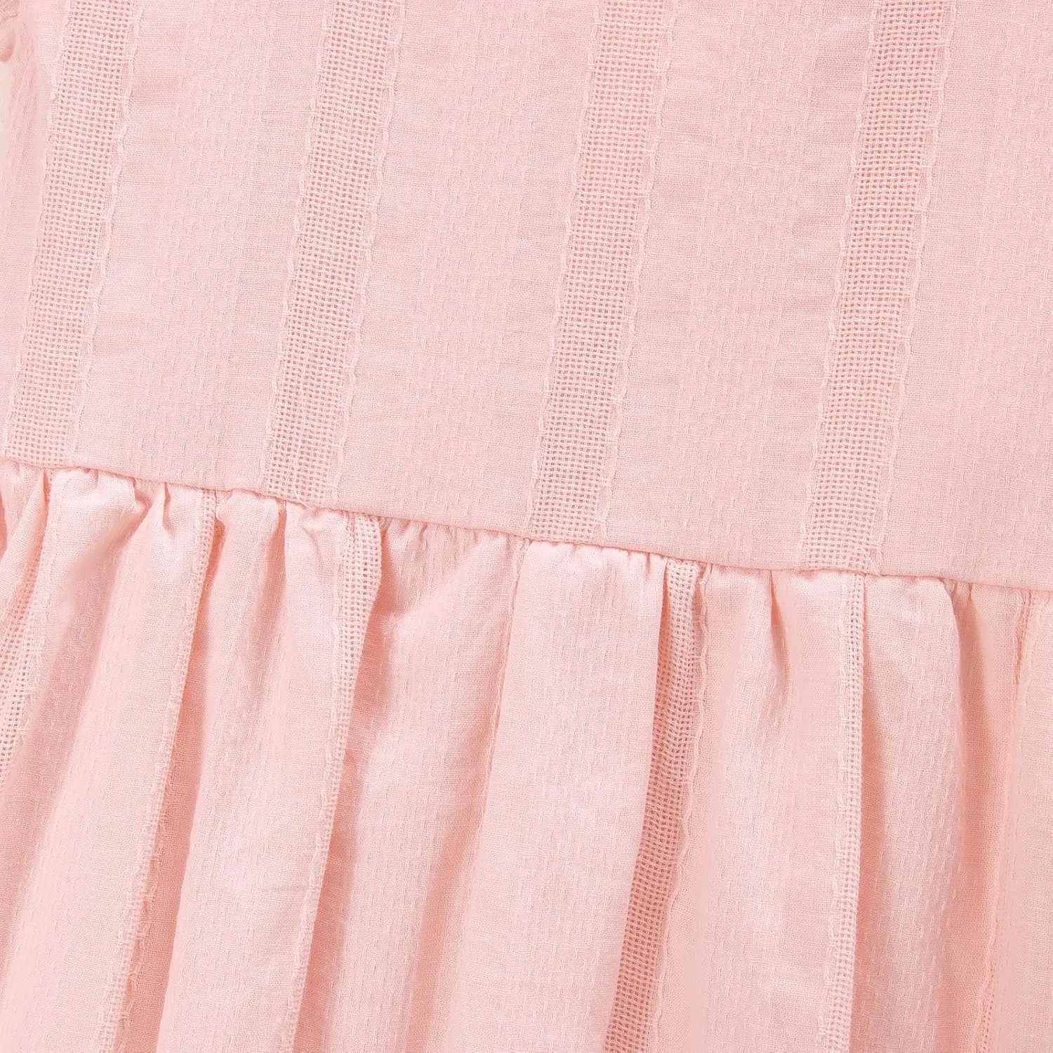 IZYJOY Girls Cotton Dress Tie Back Ruffle Sleeveless Sundress Summer Casual Beach A-Line Swing Solid Midi Dresses