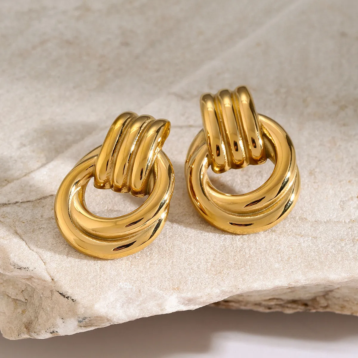 KalonBd Chic gold earrings
