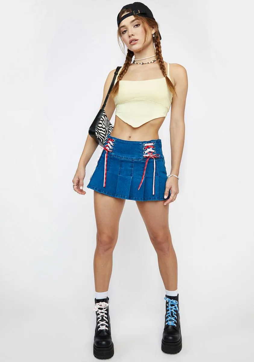 Lemon Summer Chic Crop Tank