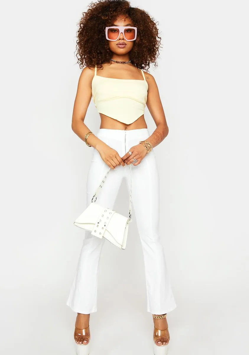 Lemon Summer Chic Crop Tank