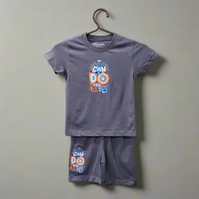 Lucido - T-Shirt & Shorts - Grey - Do This