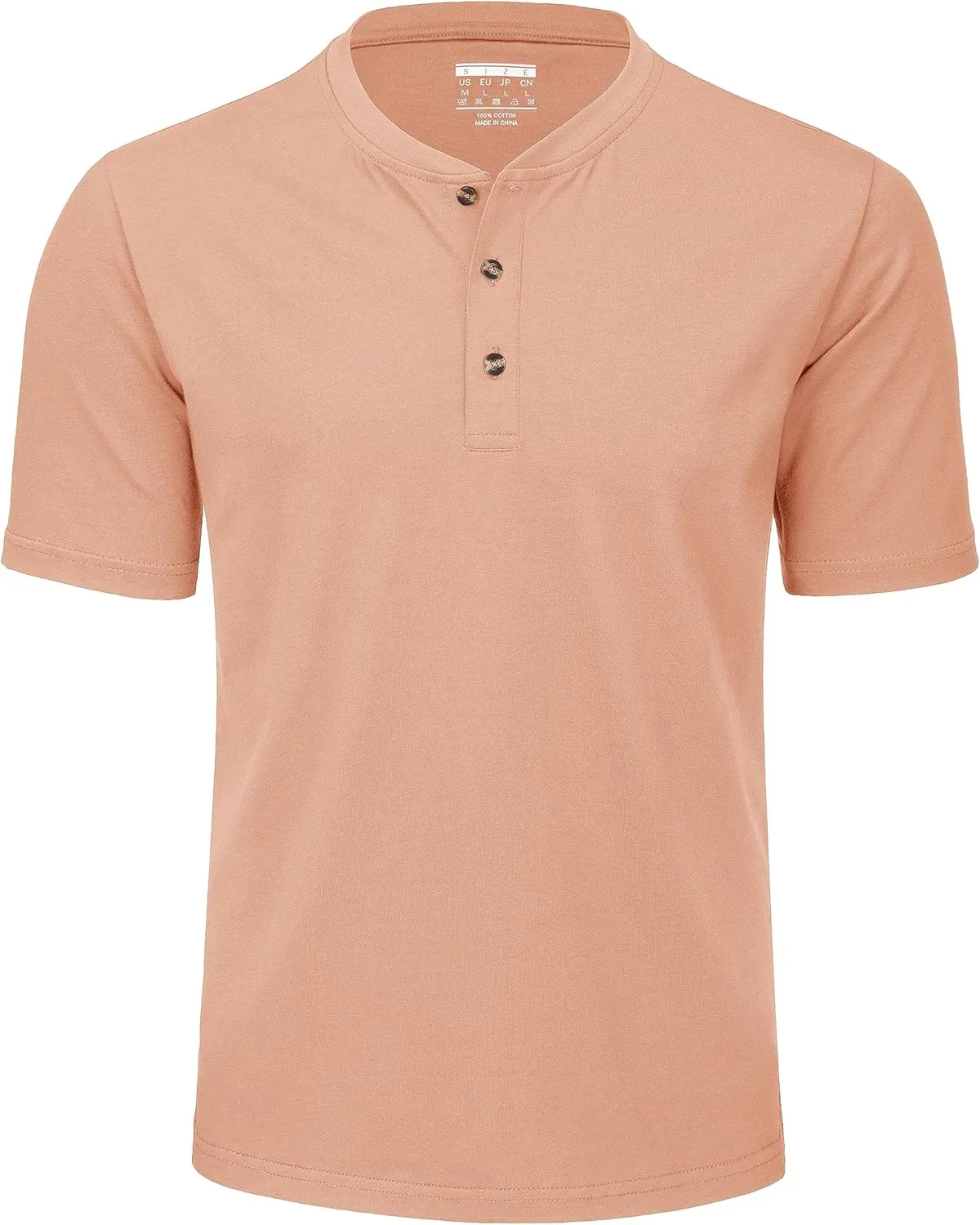 MAGCOMSEN Men's Henley Short Sleeve Shirt Cotton Lightweight 3 Button Tops Vintage Casual Summer Shirt Soft Fashion