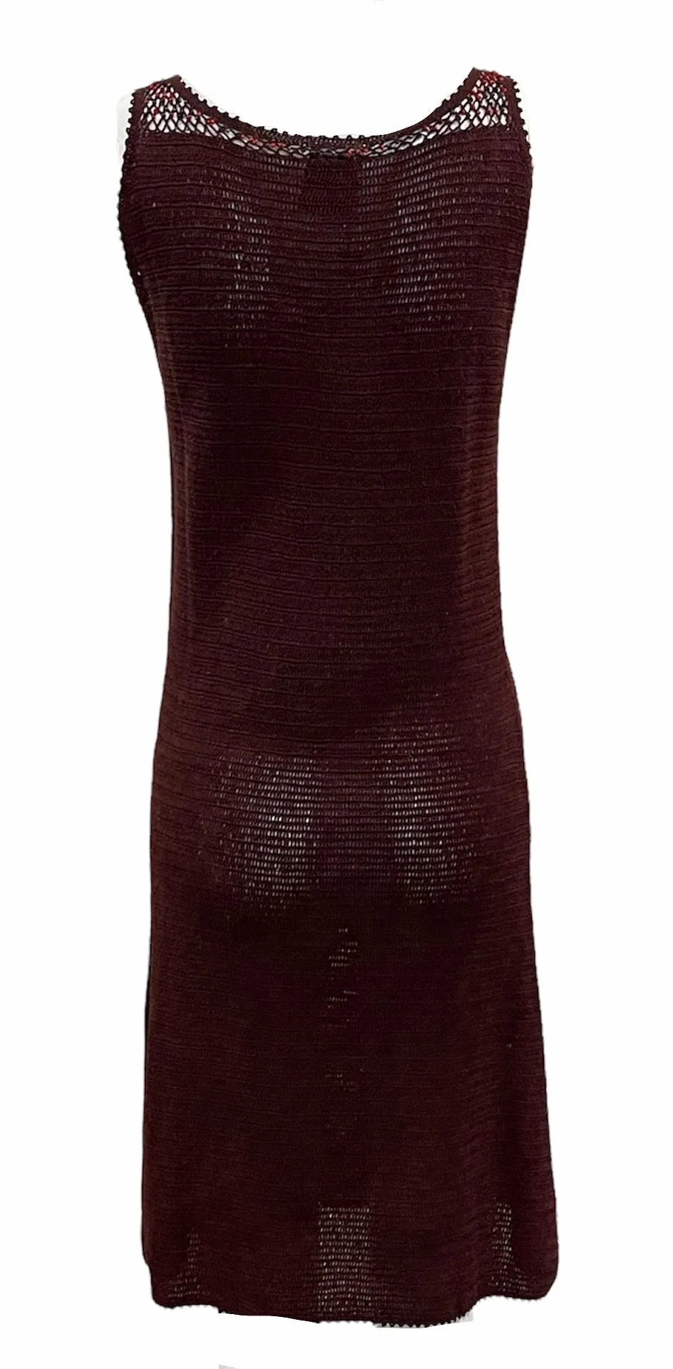 Moschino Y2K Brown Crochet Dress