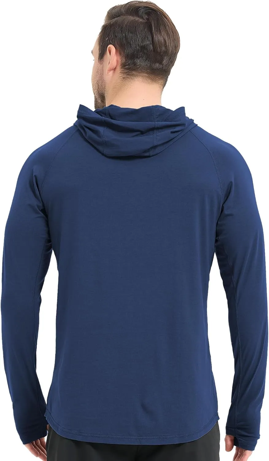 netdraw Men's Ultra-Soft Bamboo Viscose Hoodie Shirt UPF 50  Sun Protection Long Sleeve Lightweight UV Shirt