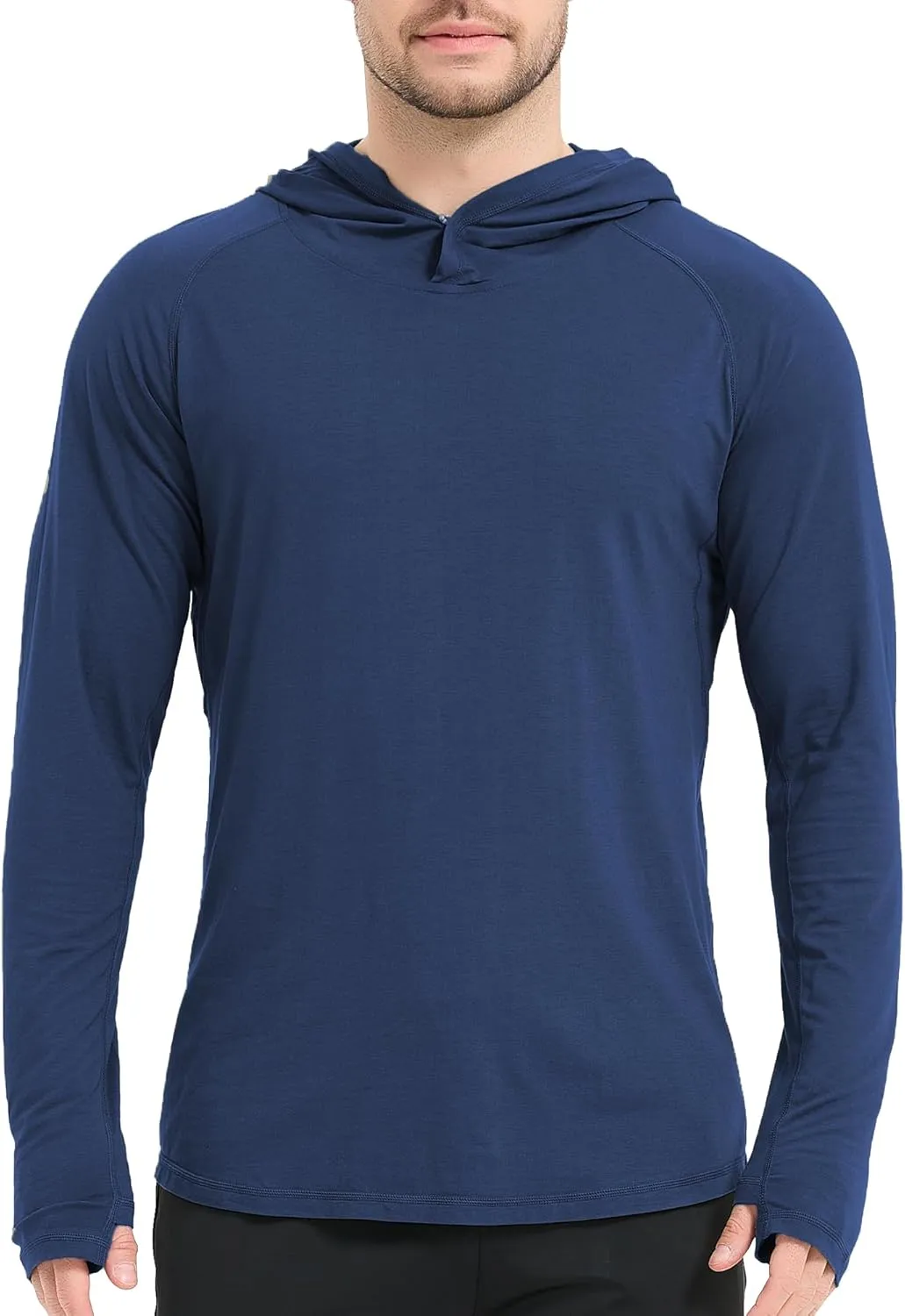 netdraw Men's Ultra-Soft Bamboo Viscose Hoodie Shirt UPF 50  Sun Protection Long Sleeve Lightweight UV Shirt