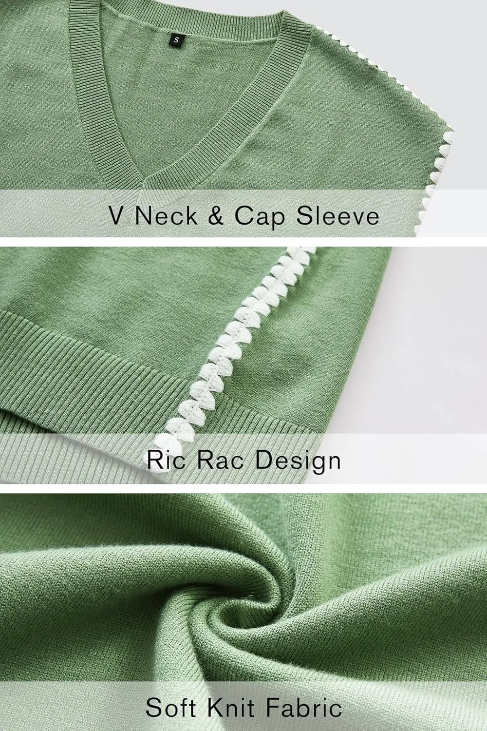 OUGES Summer Maternity RIC Rac Dress Cap Sleeve V Neck Knit Casual Mini Sweater Dress Business Outfits for Women 2025