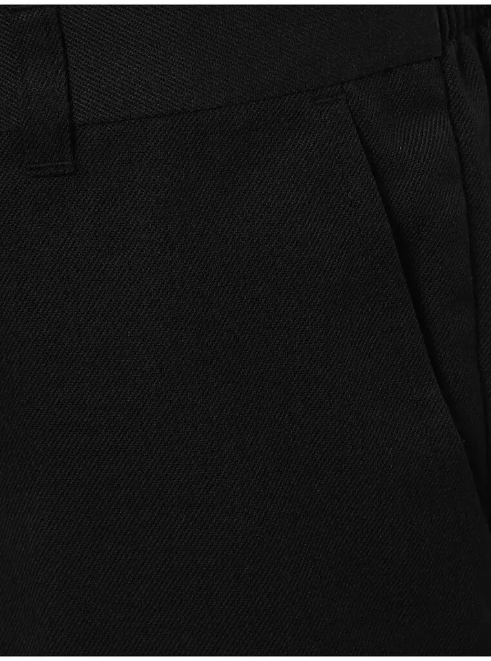 Pack of 2 Boys School Shorts Half Elastic Waist Charcoal, Grey, Navy, Black