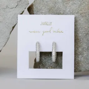 Pave' Hoop Earrings