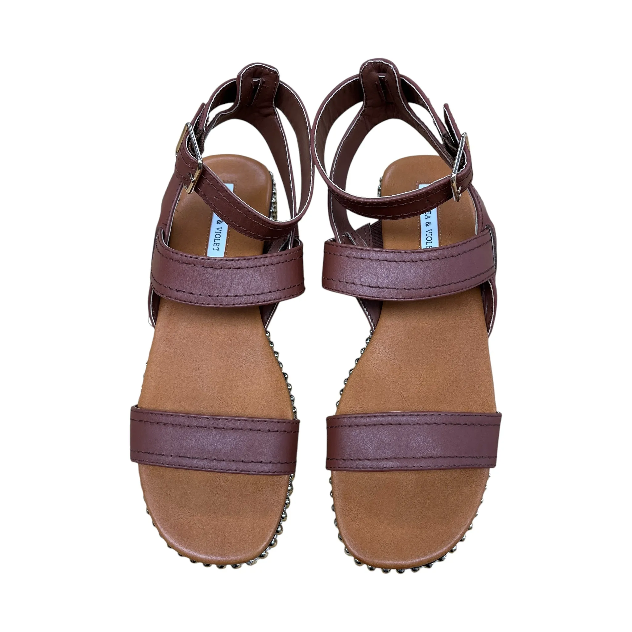 Sandals Flats By Chelsea And Violet In Brown, Size:9.5
