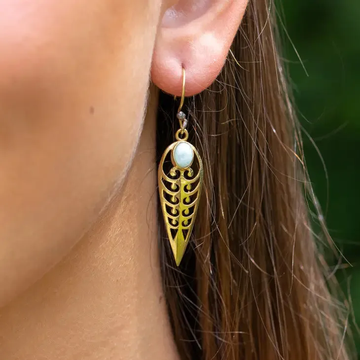 Tanvi and Amazonite Earrings