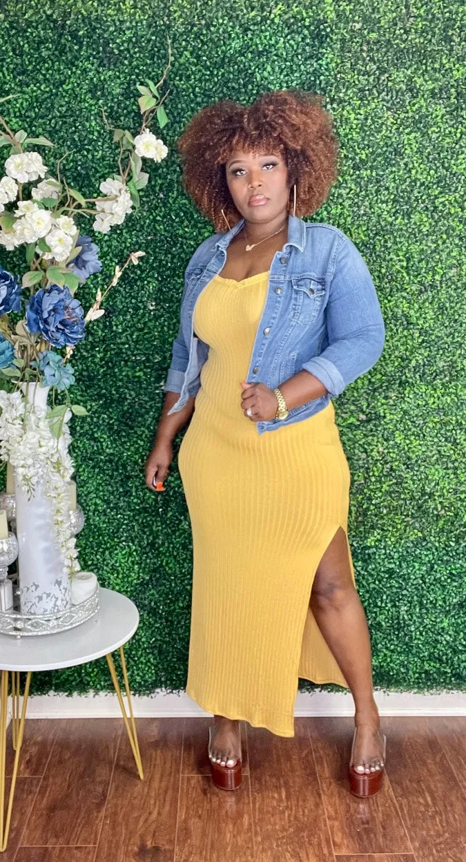 The JULIA Ribbed Maxi Dress