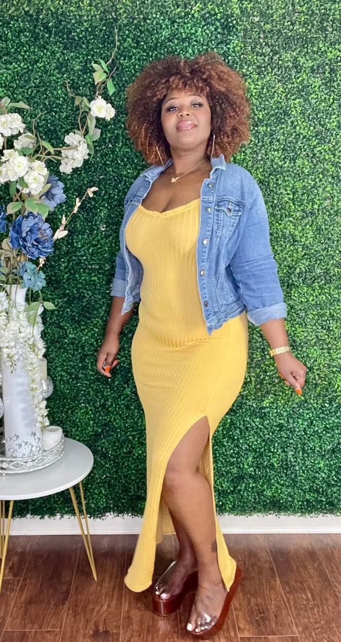 The JULIA Ribbed Maxi Dress