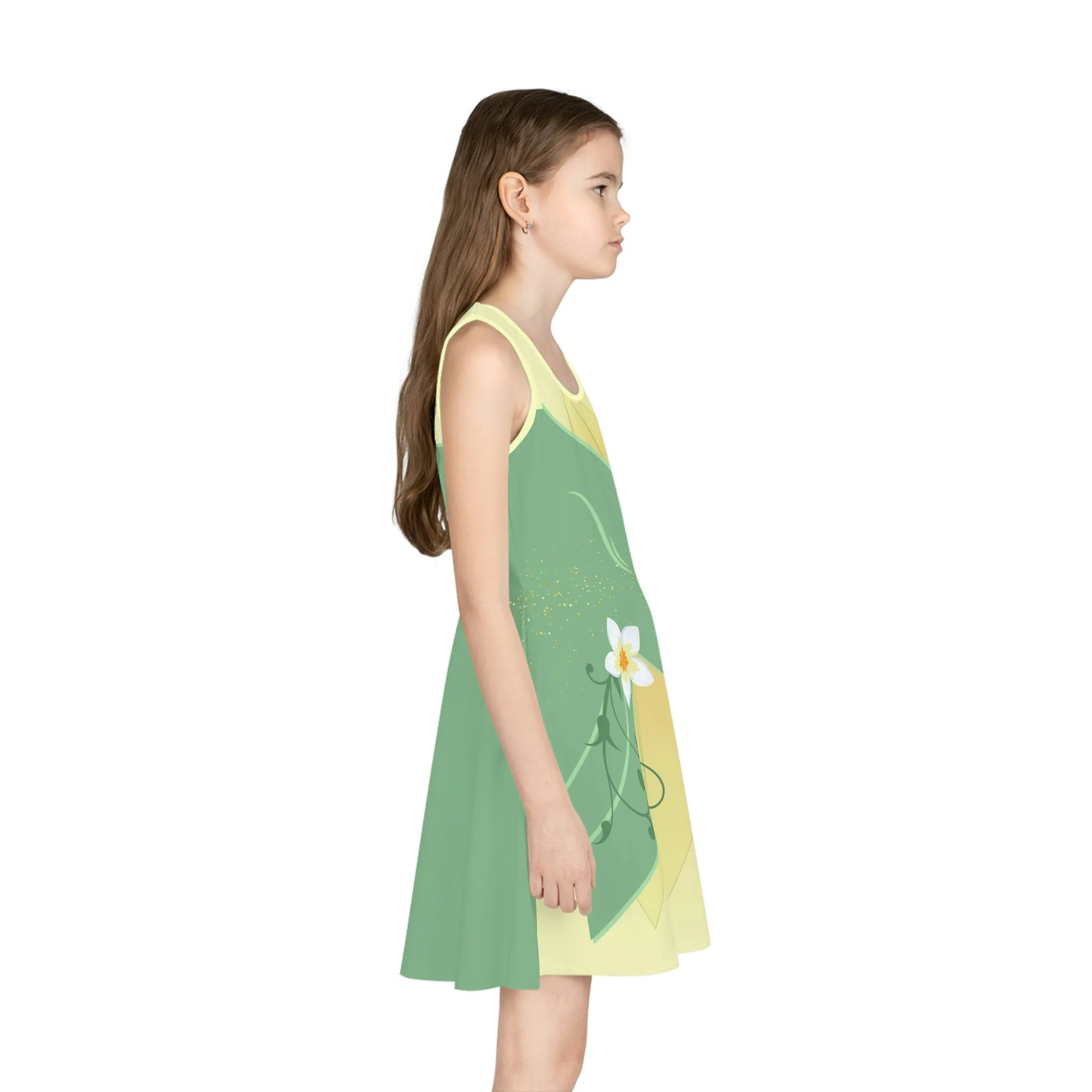 The Tiana Girls' Sleeveless Sundress (AOP)