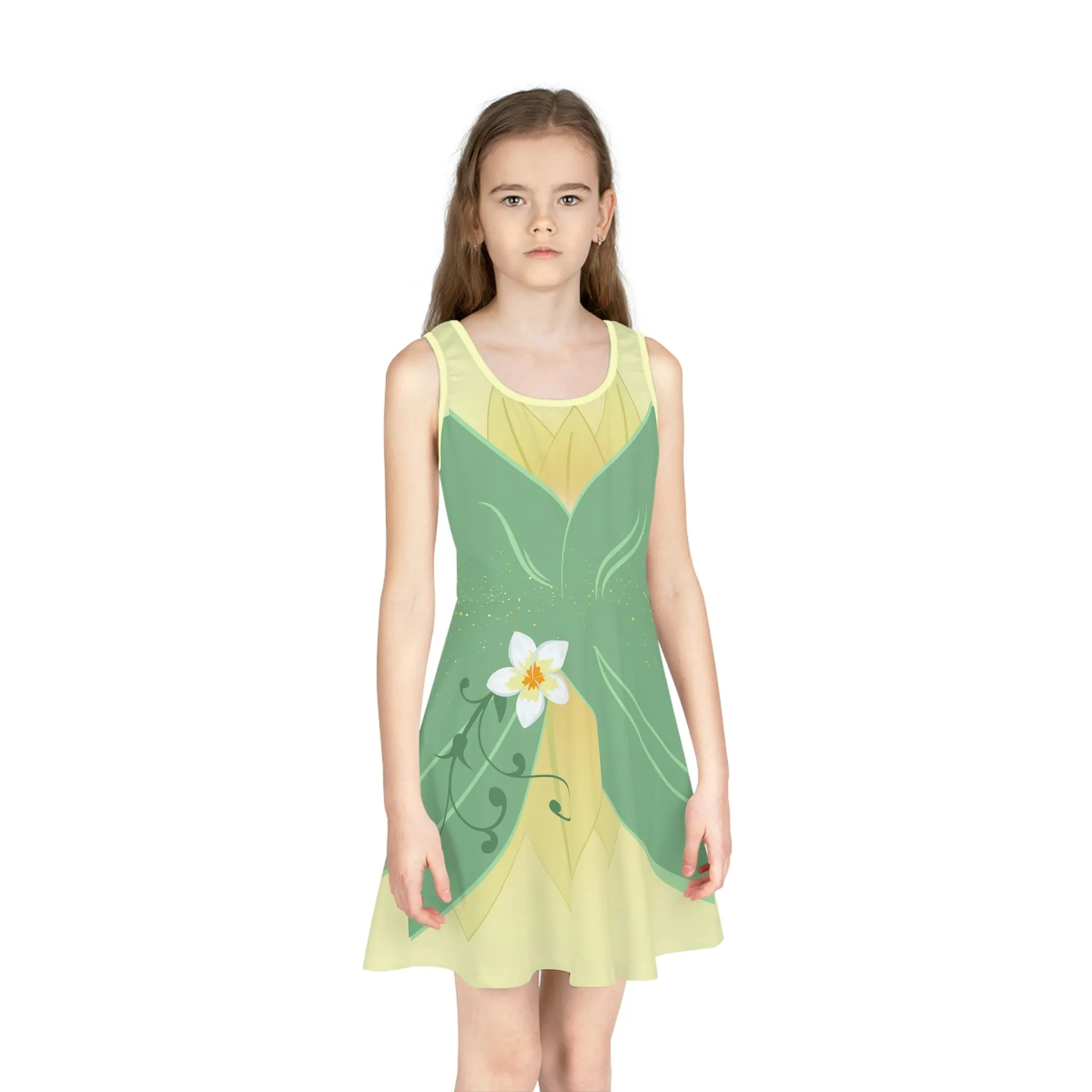 The Tiana Girls' Sleeveless Sundress (AOP)
