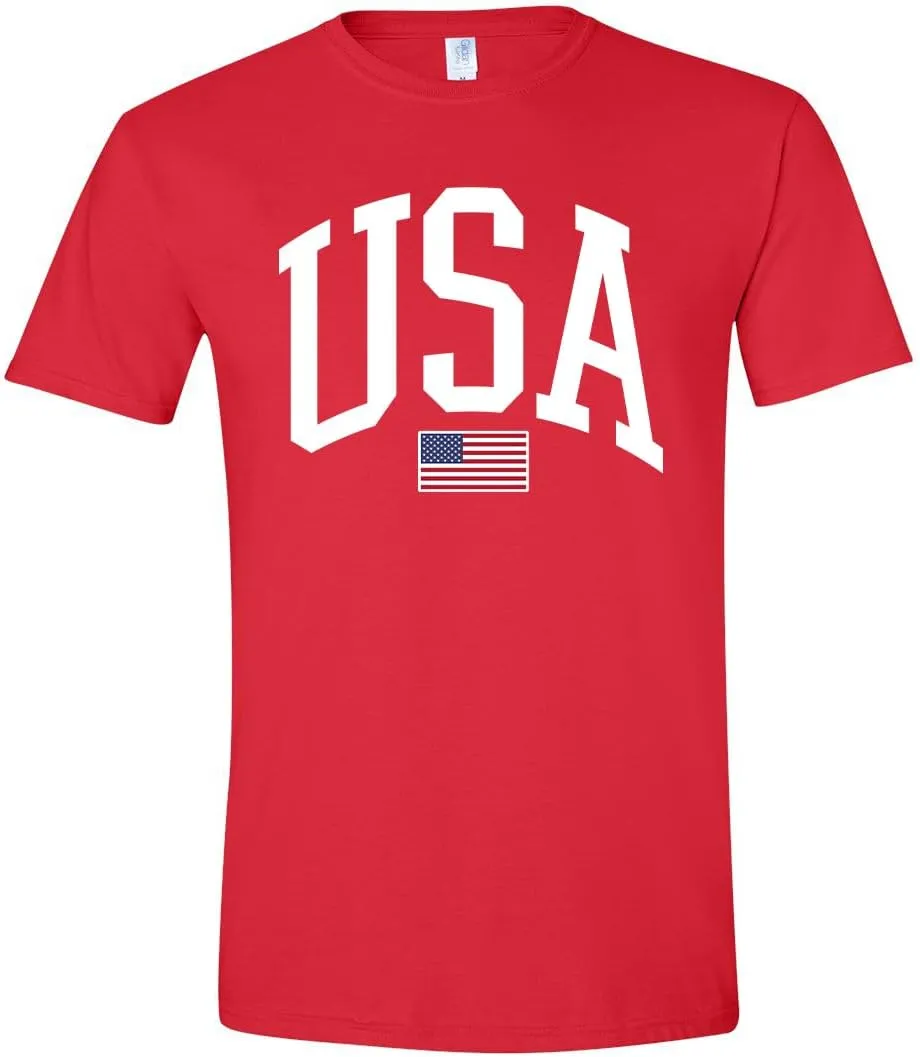 USA Graphic T-Shirt for Men & Women  4th of July Patriotic American Flag Tee  Soft Cotton Casual Shirt