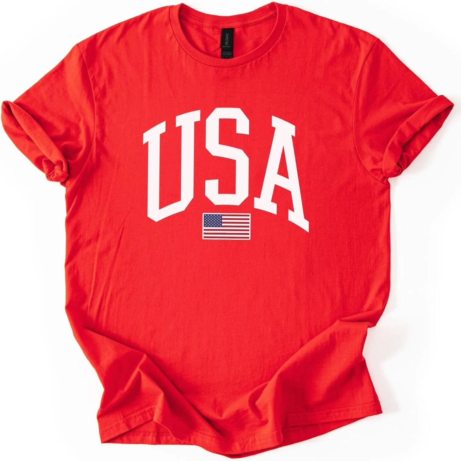 USA Graphic T-Shirt for Men & Women  4th of July Patriotic American Flag Tee  Soft Cotton Casual Shirt