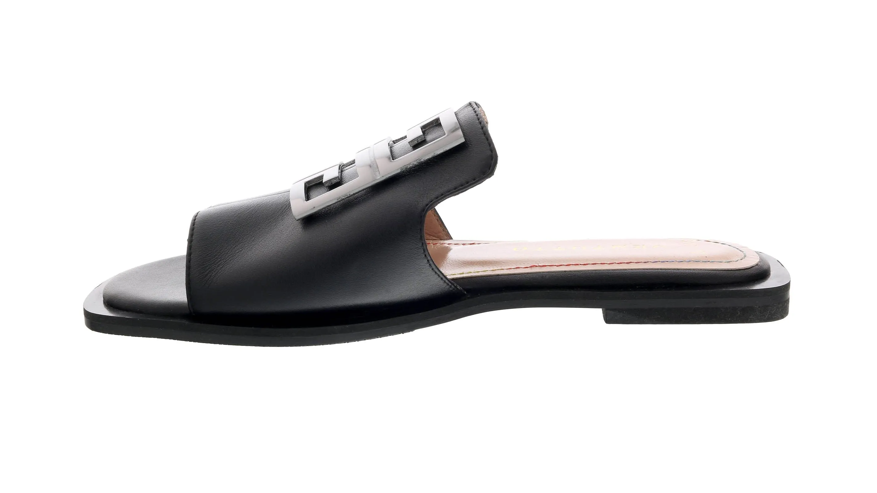 Ventutto Black Crest Flat Slide-