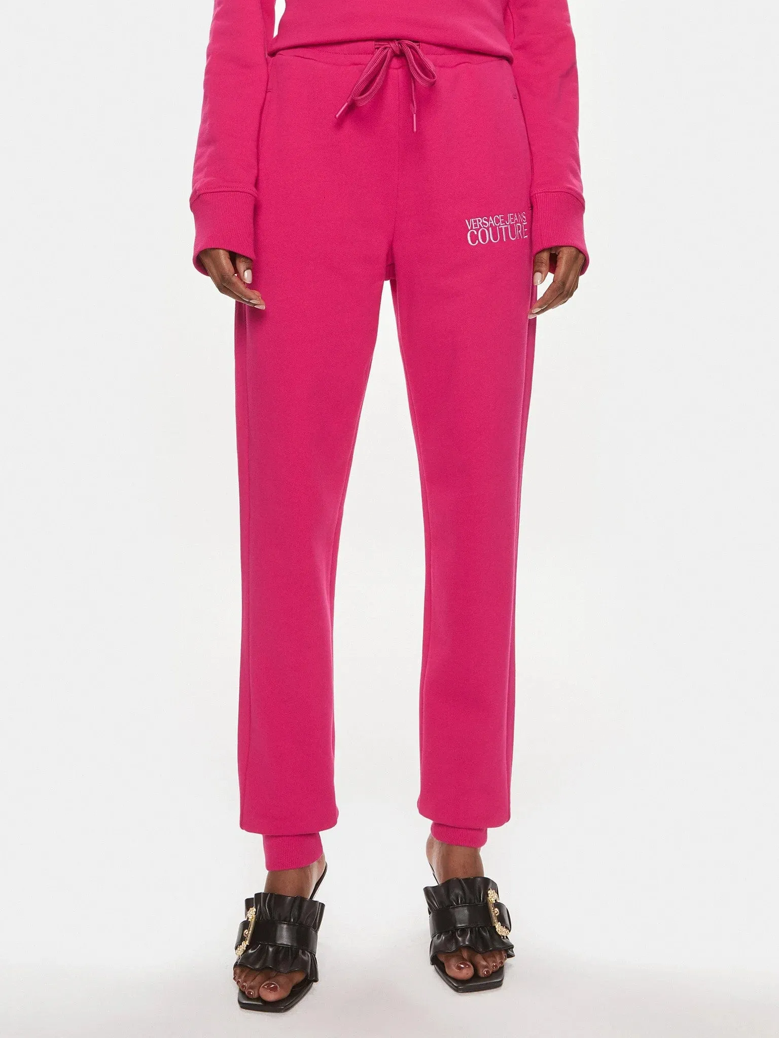 Versace Jeans Couture Pink Logo Joggers – Luxe Streetwear Redefined