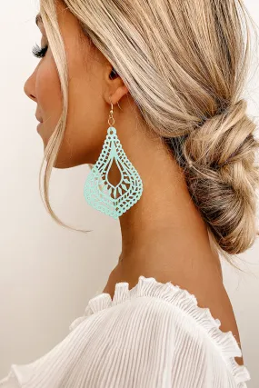 Western Chic Dangle Earrings (Blue)