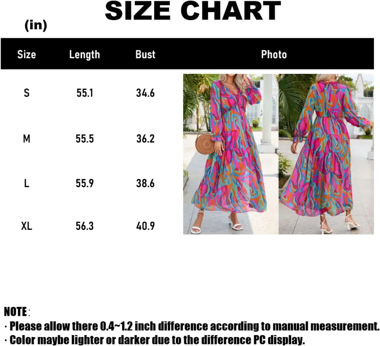 Women Summer Dresses V-Neck Floral Long Dress Casual Puff Sleeve Square Neck Floral Formal Dress