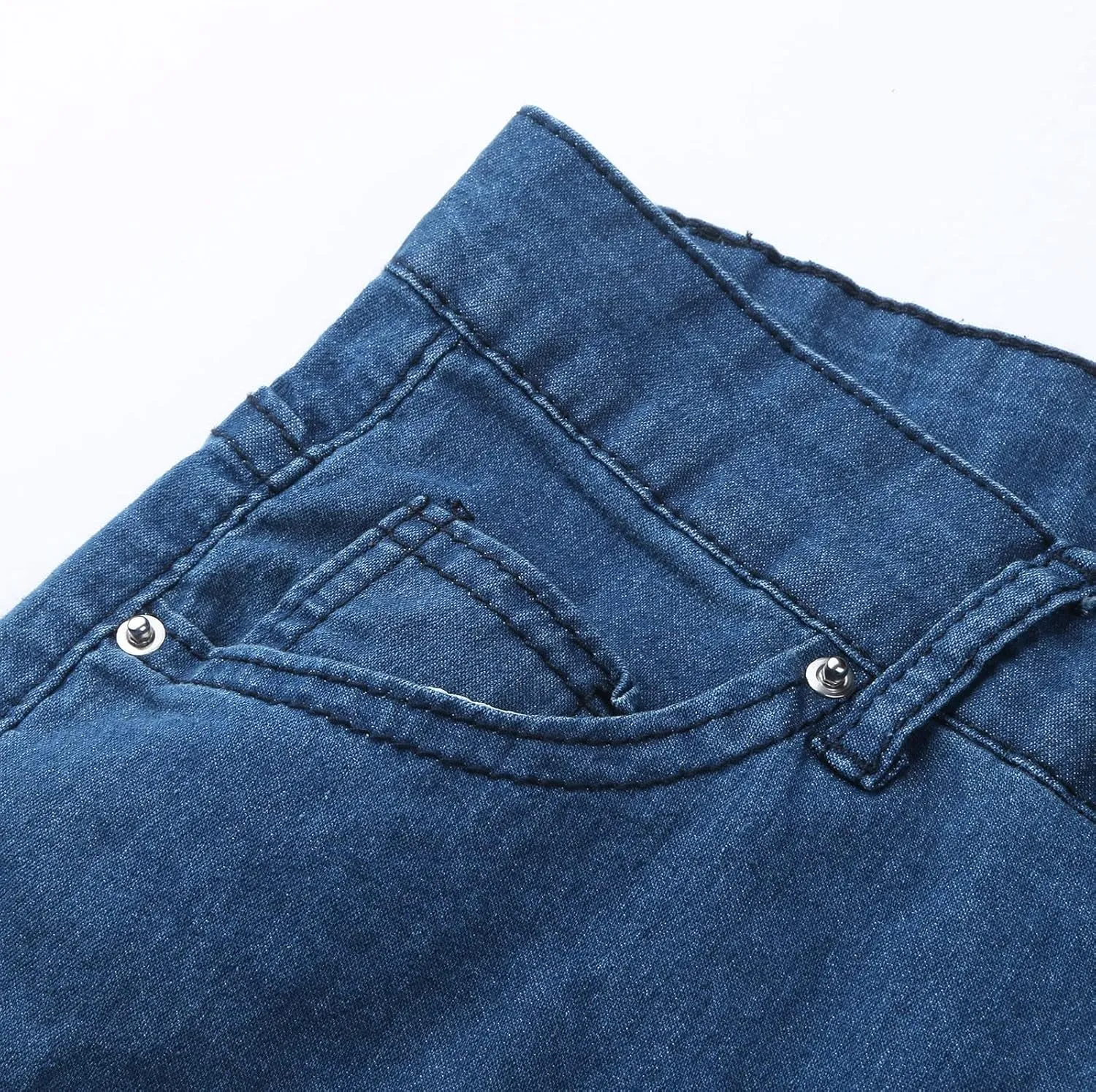 Womens Flared Bell Bottom Jeans Classic Stretch Wide Leg Jeans Casual Pull On Ripped Boyfriend Jeans